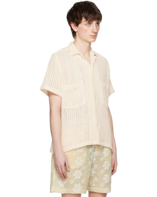 cmmn swdn DEXTER SHORT SLEEVE SHIRT ecru