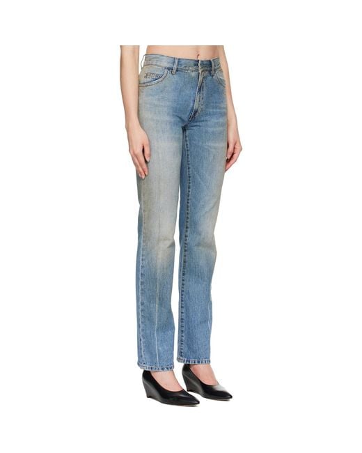 MM6 by Maison Margiela Blue Straight-leg Jeans