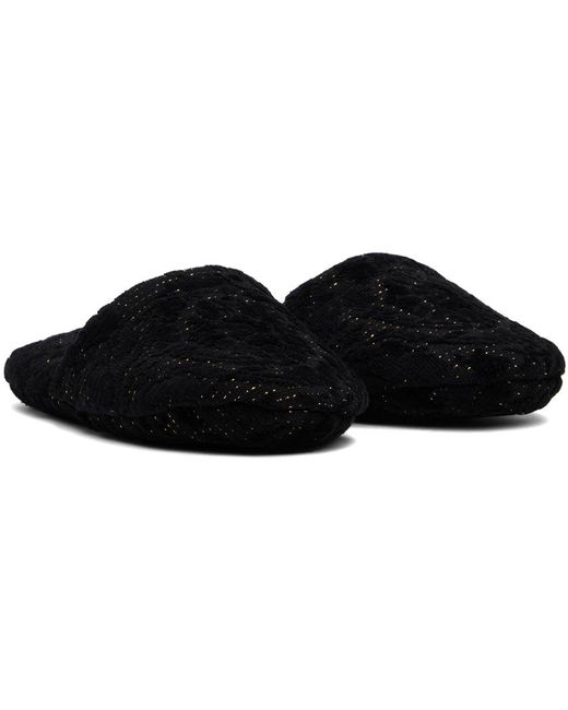 Versace Black Barocco Slippers for men