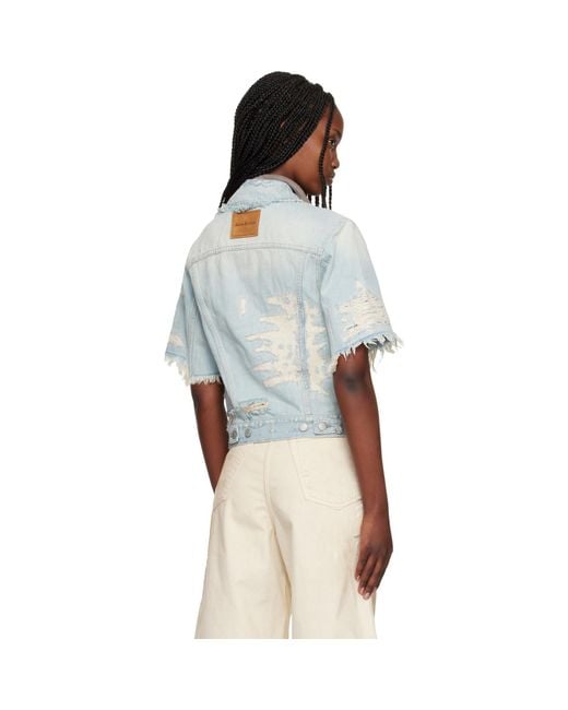Acne Multicolor Mended Denim Jacket
