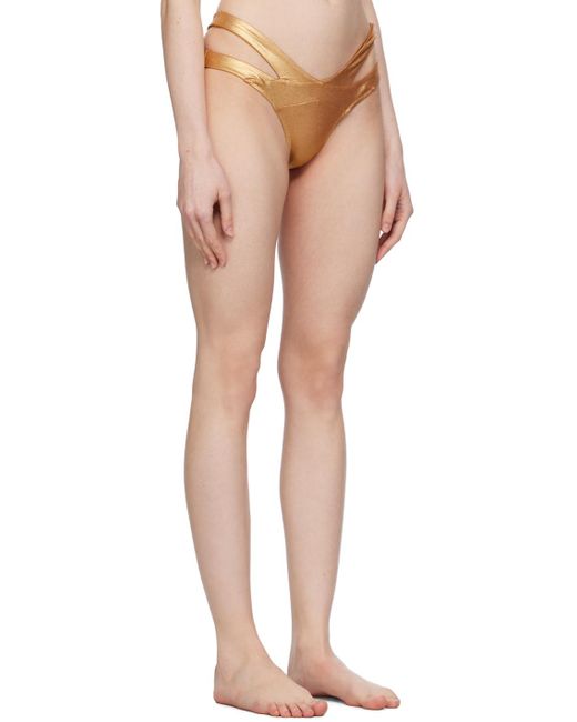 Culotte de bikini mazzy dorée Agent Provocateur en coloris Multicolor