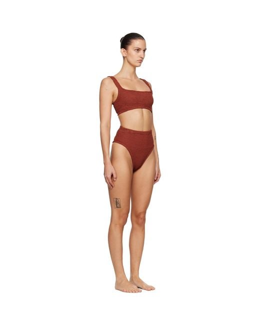Hunza G Black Burgundy Patricia Bikini
