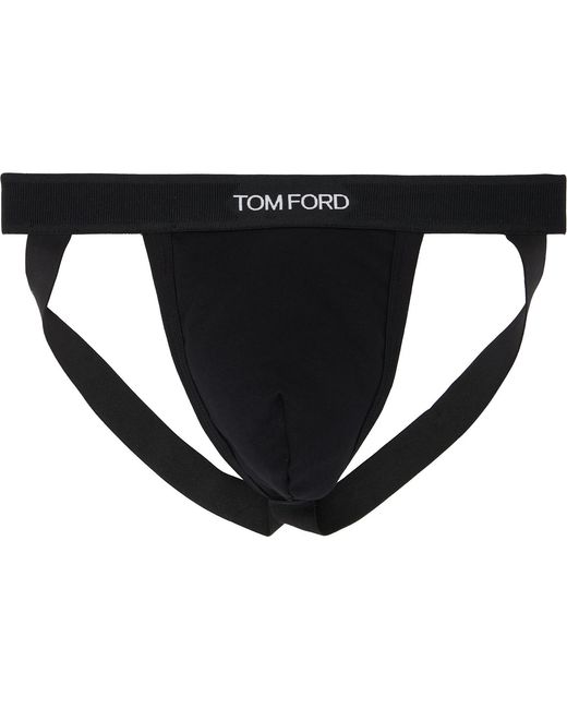 Tom Ford Black Classic Jock Strap for men