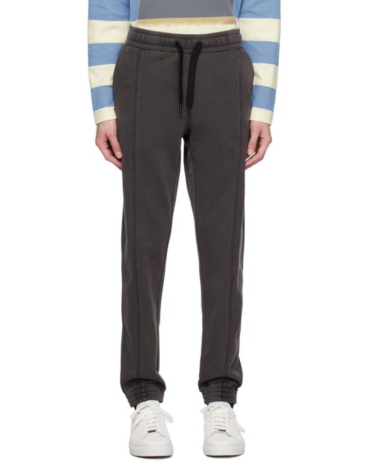 PS by Paul Smith Black Gray Happy Sweatpants for men