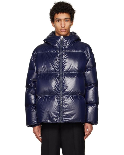 Filippa K Navy Hooded Down Jacket in Blue for Men Lyst