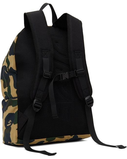 A Bathing Ape Black 1st Camo Cordura Day Backpack for men