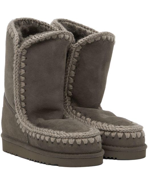 Mou Gray 24 Shearling Boots | Lyst