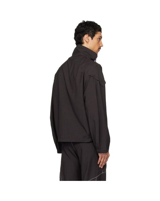 Kiko Kostadinov Black Farkas Pullover Jacket for men