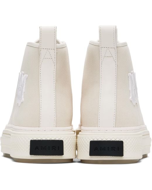 【関税込み】AMIRI オフホワイト MA Court ハイカットスニーカー メンズ Amiri オフホワイト Ma Court ハイカットスニーカー