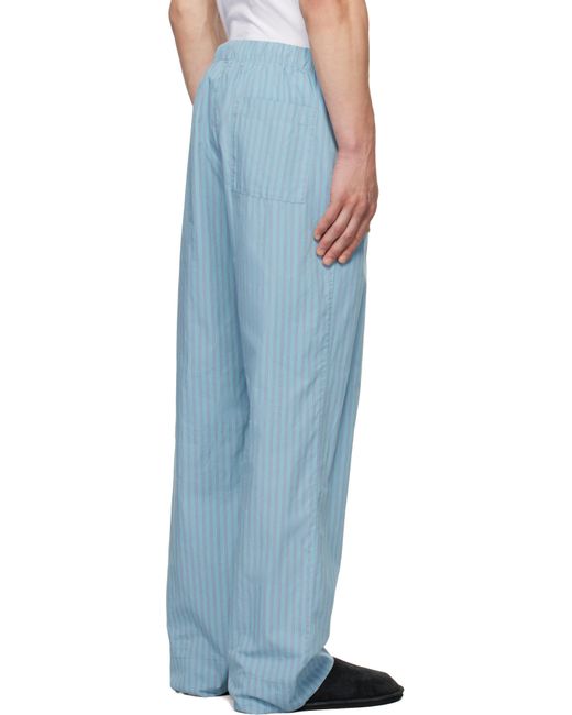 Pantalon De Pyjama Bleu En Popeline De Coton Exclusif À Ssense Édition Auralee Tekla pour homme en coloris Blue