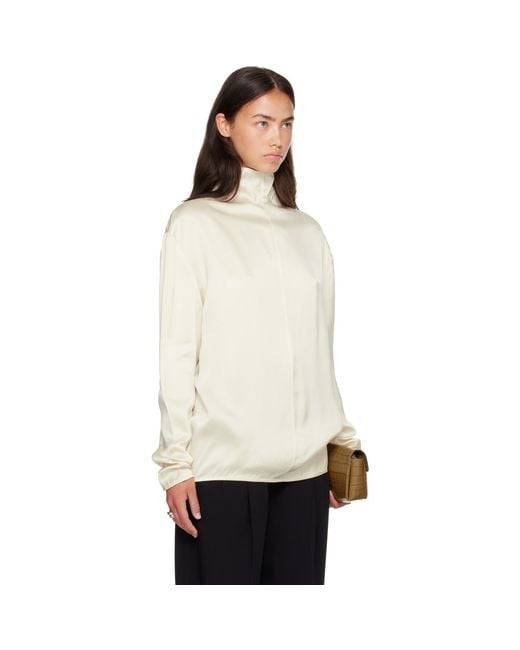 Totême White Off- Slouch-Neck Blouse