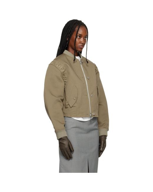 Our Legacy Multicolor Khaki Frill Bomber Jacket