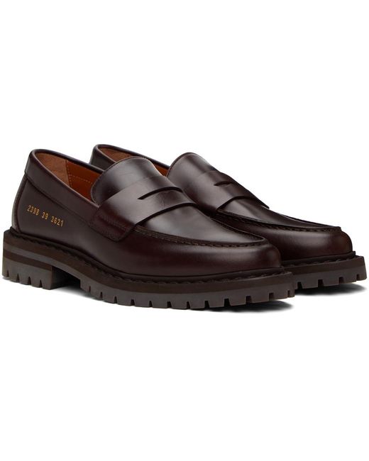 Common Projects Black Brown Leather Loafers for men