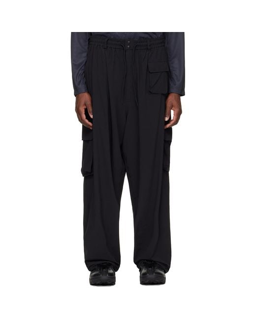 Y-3 Black Ut Straight Cargo Pants for men