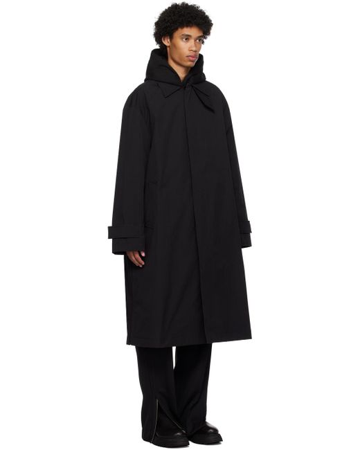 Juun.J Black Vented Coat for men