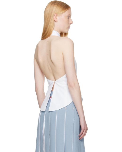 Thom Browne White Halter Top