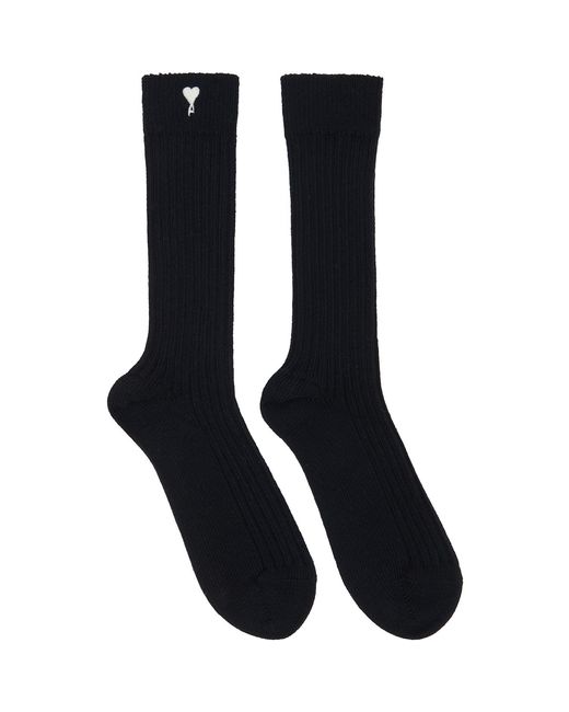 AMI Black Three-Pack Ami De Coeur Socks for men