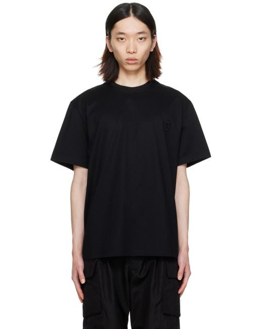 Wooyoungmi Black Embossed T-shirt for men
