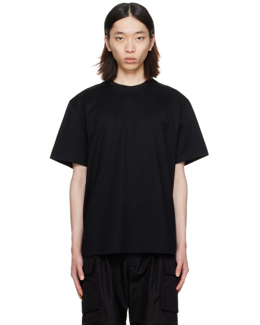 T-shirt noir à logo gaufré Wooyoungmi pour homme en coloris Black