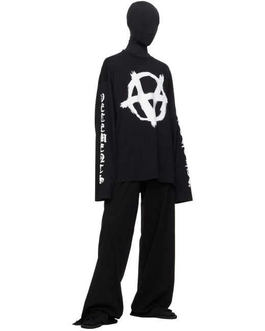 Pantalon de survêtement surdimensionné noir Vetements pour homme en coloris Black