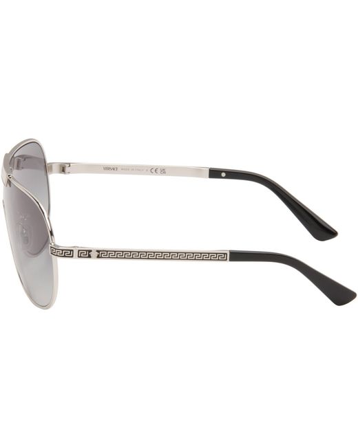 Versace Gray Greca Flow Sunglasses for men