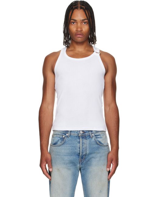Jean Paul Gaultier Blue 'The Piercing' Tank Top for men