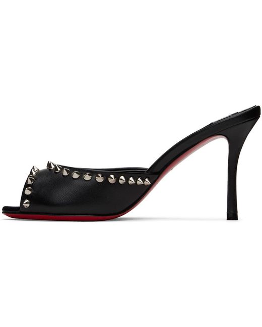 Christian Louboutin Black Me Dolly 85 Studded Leather Mules