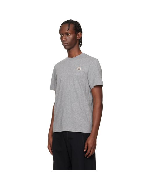 Moncler White Three-Pack Logo Patch Cotton T-Shirts for men
