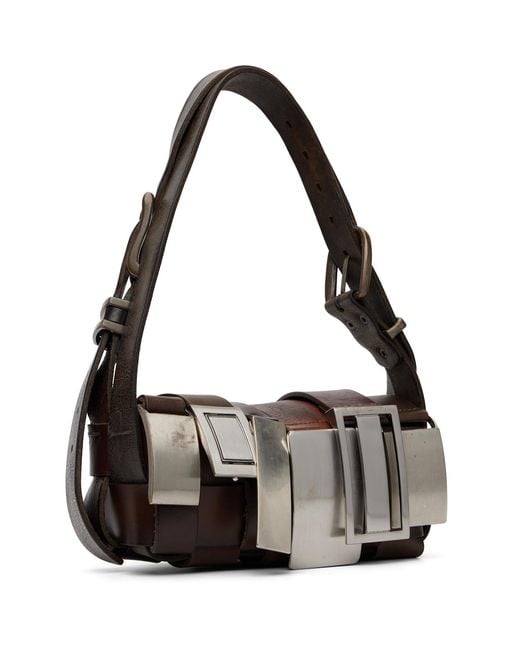 HODAKOVA Metallic Buckle Baguette Bag for men