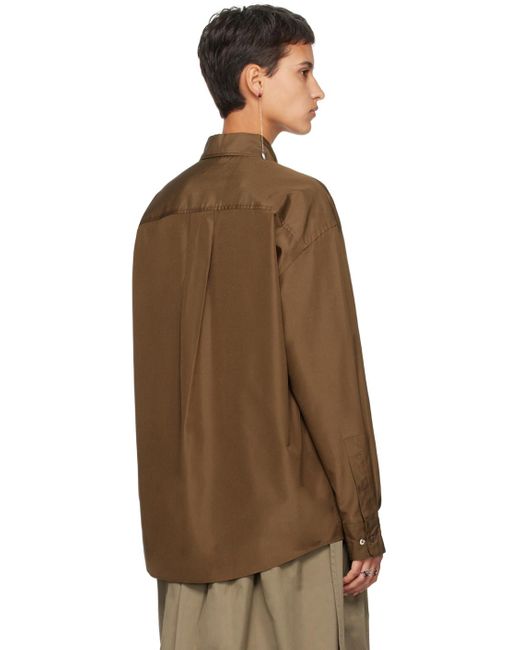 Lemaire Brown Relaxed Shirt