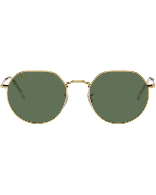 Ray-Ban ゴールド Jack サングラス Green