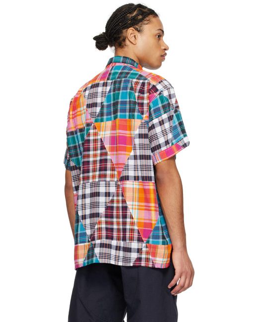 Engineered Garments Red Multicolor Patchwork Shirt for men