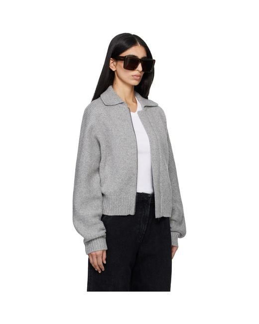 Entire studios Gray Marla Bomber Cardigan