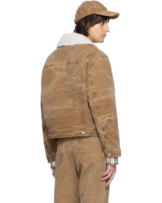 Acne Natural Brown Padded Jacket for men