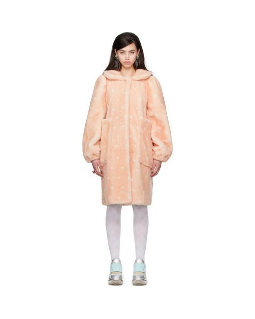 Im Sorry by Petra Collins Multicolor Ssense Exclusive Jennyfax Edition Polka Dot Shearling Coat