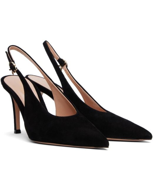 Gianvito Rossi ブラック Robbie スリングバックヒール Black