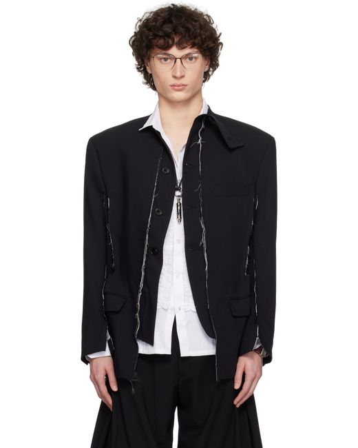 HODAKOVA Black Horse Hair Blazer for men