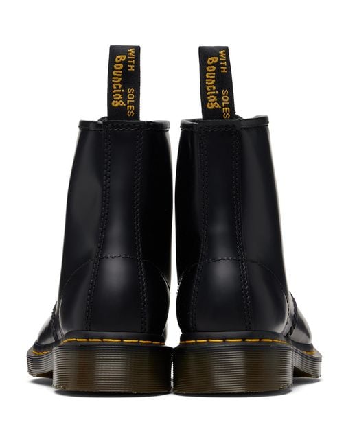 Dr. Martens Black 1460 Smooth Leather Lace Up Boots for men