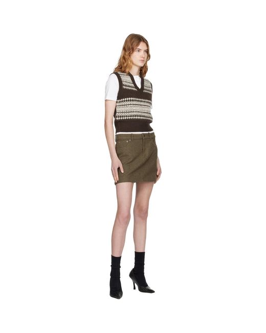 Minijupe Verte A.P.C. en coloris Black
