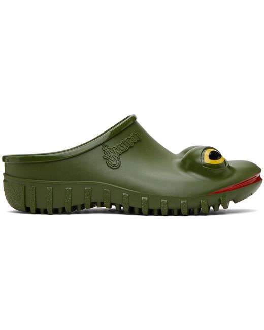 J.W. Anderson Green Wellipets Edition Frog Loafers for men