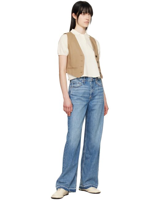 Jean Ample Logan Bleu En Denim Ultraléger Rag & Bone en coloris Blue