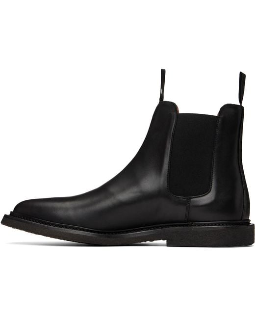 Common Projects Black Leather Chelsea Boots for men