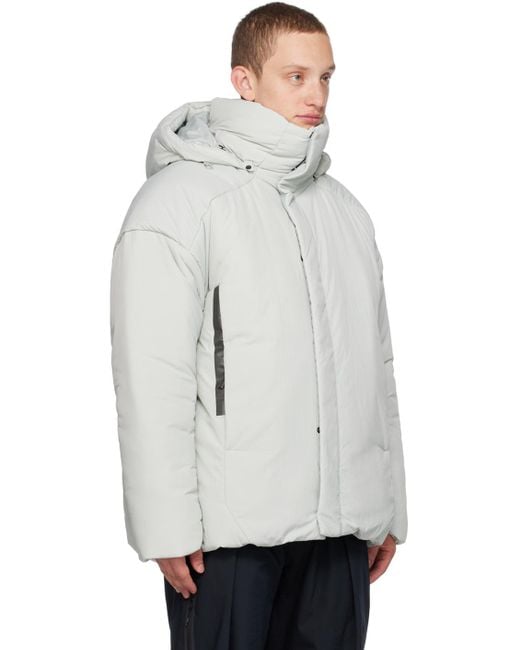 Adidas Originals White Quilted Down Jacket for men