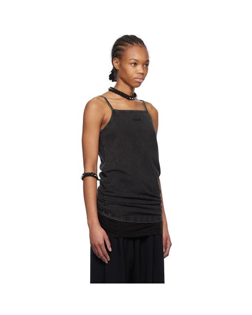 we11done Black Layered Sleeveless Tank Top