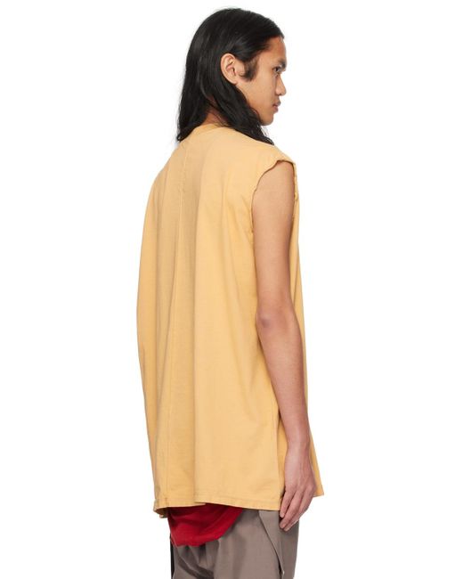 T-shirt tarp jaune Rick Owens pour homme en coloris Orange