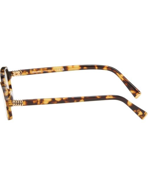 Miu Miu Brown 'Miu Regard' Light Glasses