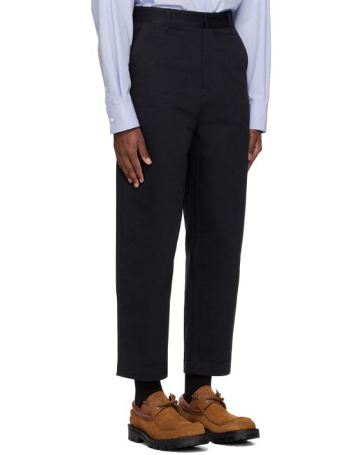 Pantalon bleu marine à braguette à glissière - significant Adererror pour homme en coloris Black