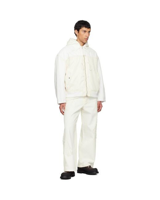 Song For The Mute White Off- Tkl Edition Faded Denim Jacket for men