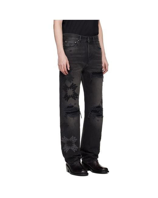 Amiri Black Ma Quad Mx1 Straight Jeans for men