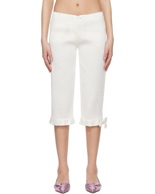 Super Yaya White Off- Pantacourt Audrey Trousers